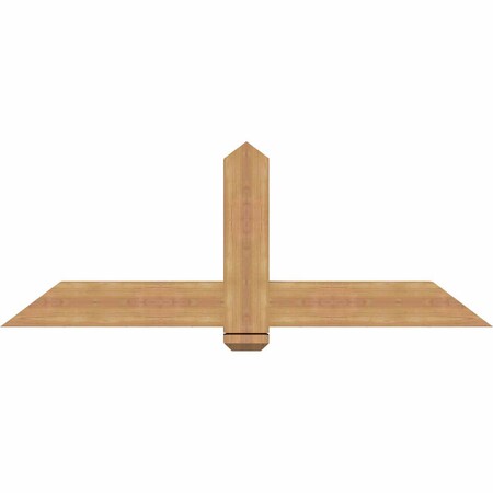Ekena Millwork Eugene Smooth Timber Gable Bracket, Western Red Cedar, 60"W x 22"H x 3 1/2"D x 5 1/2"F, 9/12 Pitch GBW060X22X0406EUG00SWR